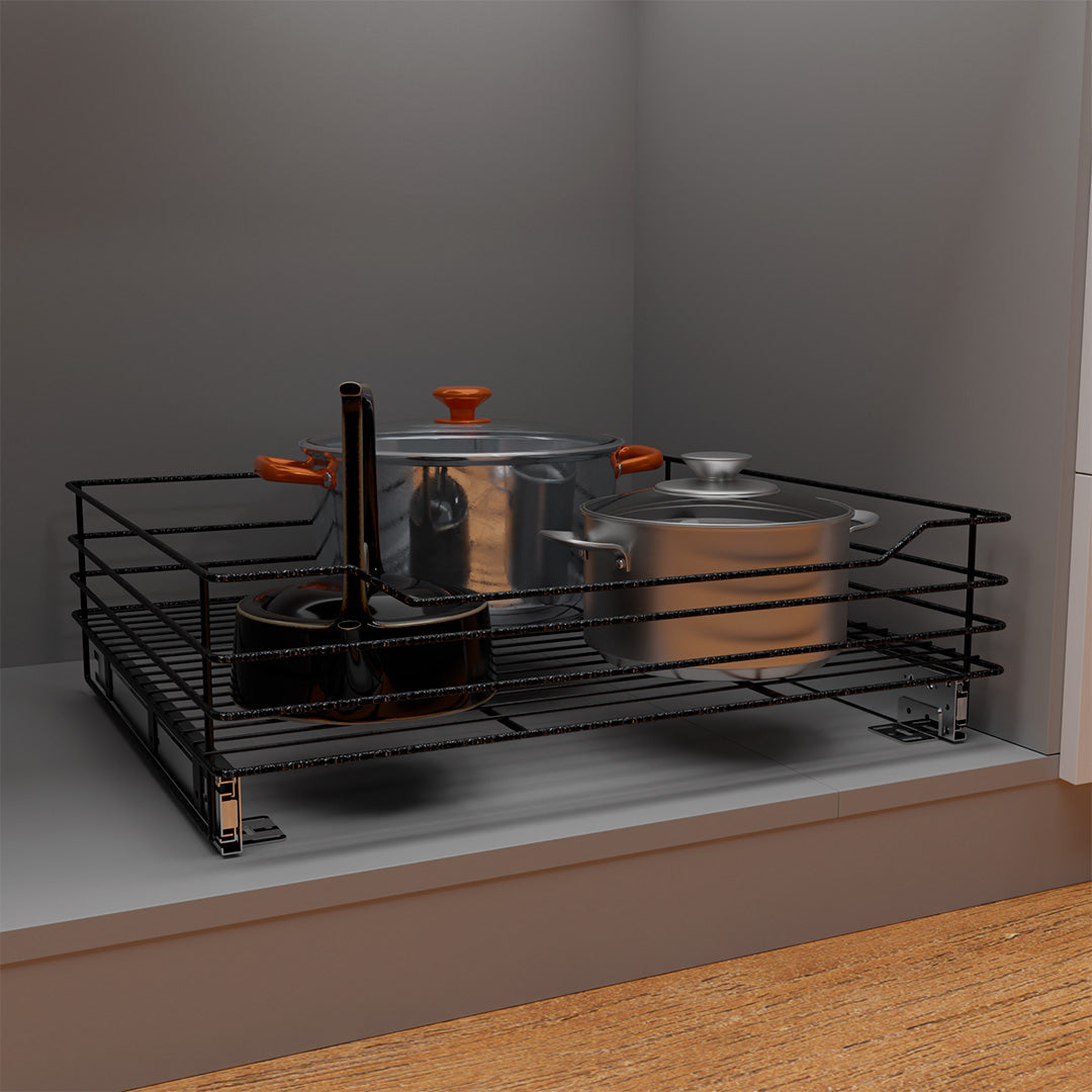 CANASTA RIEL A PISO 55 CM PINTADO NEGRO CARBONO