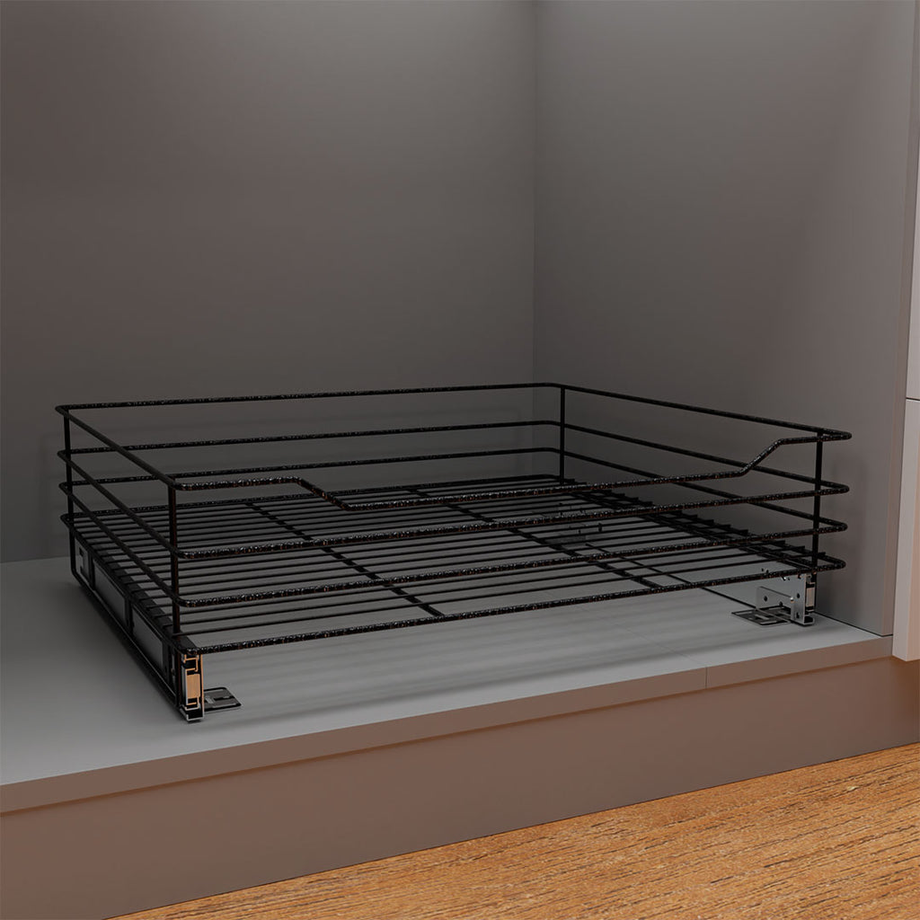 Canasta Riel Al Piso 55cm Pintado Negro Carbono