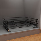 Canasta Riel Al Piso 55cm Pintado Negro Carbono