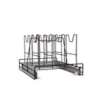 PORTA SARTENES RIEL A PISO PINTADO NEGRO CARBONO CIERRE LENTO