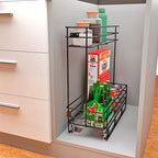 Aceitera Malla Riel a Piso Negro Carbono Cierre Lento