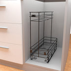 Aceitera Malla Riel a Piso Negro Carbono Cierre Lento