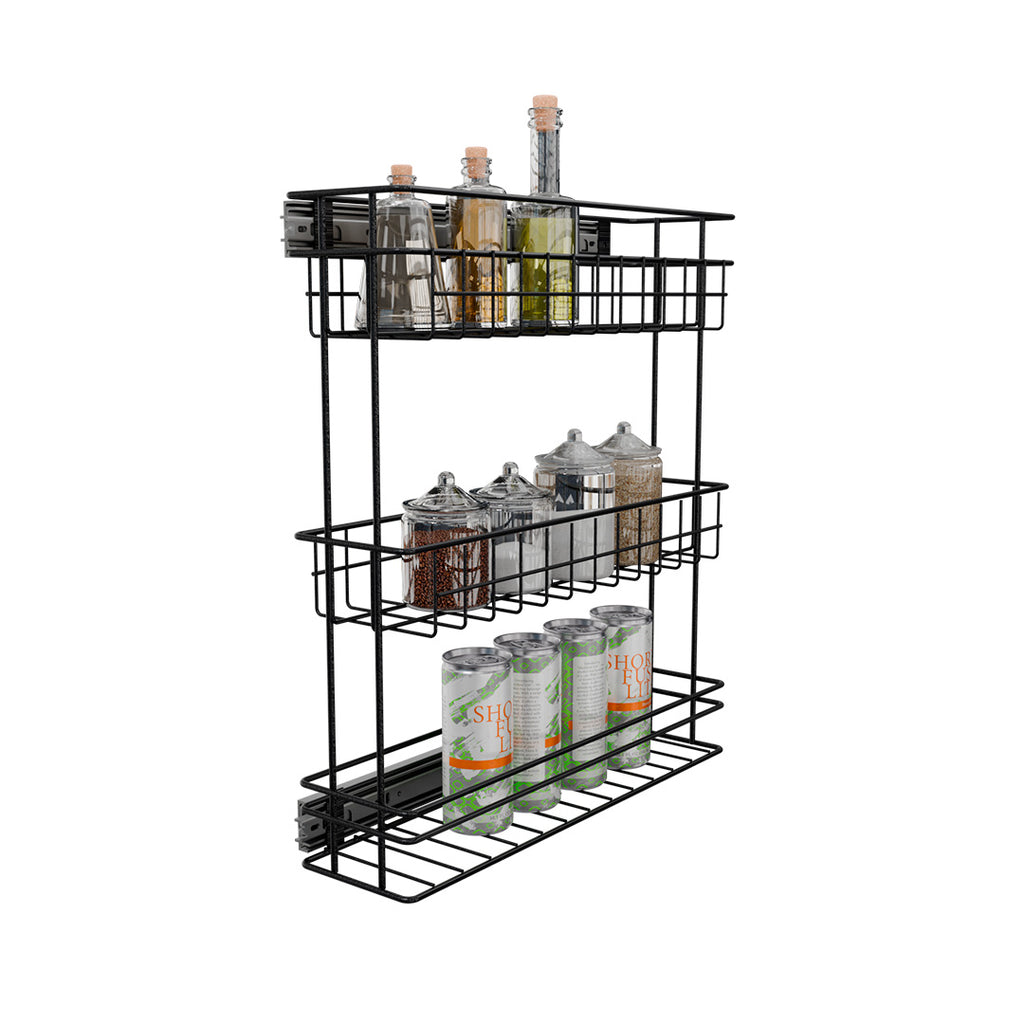 Aceitera 3 Niveles Mixta Pintado Negro Carbono Cierre Lento