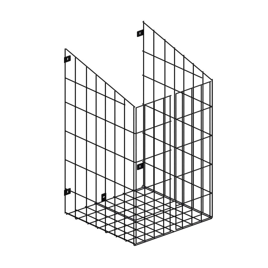 TOLVA ROPA 35X35X60CM PINT. NEGRO CARBONO