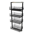 ALACENA SENCILLA PEQ.4 CANASTAS CIERRE LENTO. PINT. NEGRO CARBONO