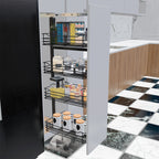 ALACENA SENCILLA PEQ.4 CANASTAS CIERRE LENTO. PINT. NEGRO CARBONO