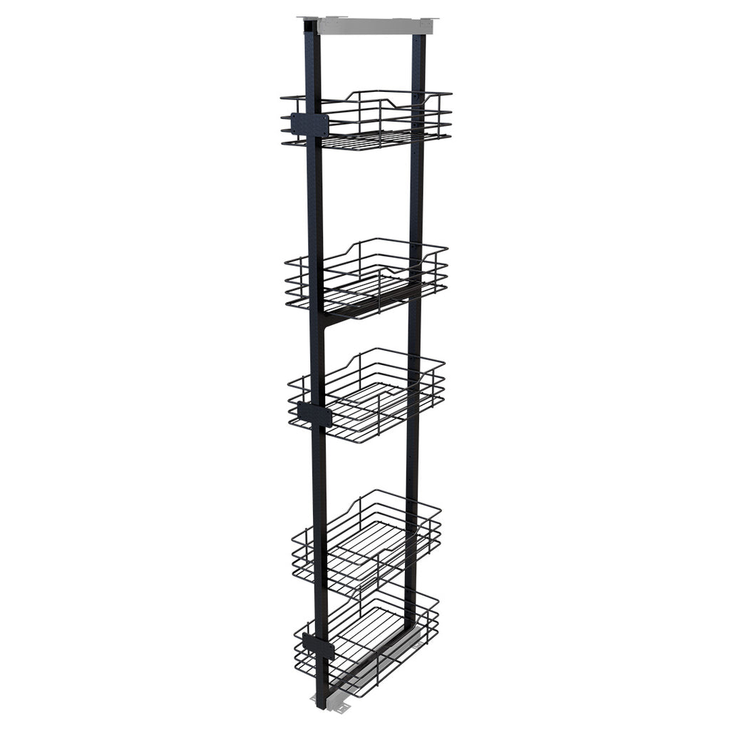 ALACENA SENCILLA GR. 5 CANASTAS M30 PINT NEGRO CARBONO CIERRE LENTO