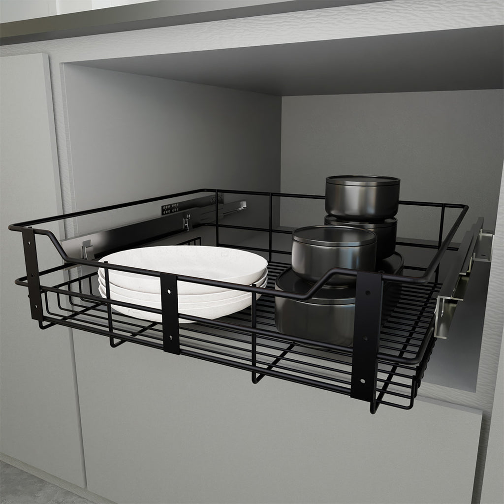 CANASTA CLASSIC MUEBLE BAJO MODULO DE 60 CIERRE LENTO. PINT.NEGRO CARBONO