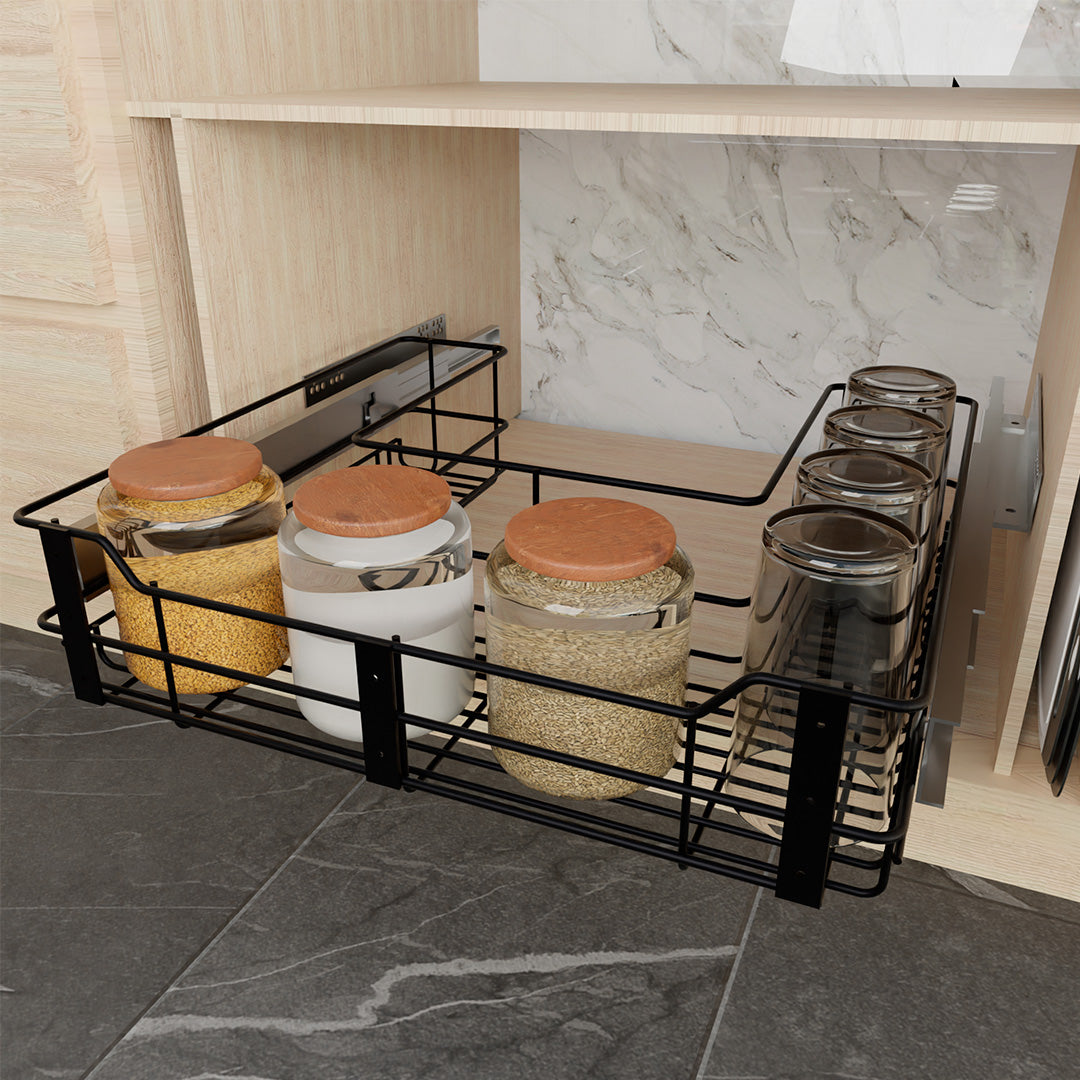 CANASTA CLASSIC BAJO POZUELO MODULO DE 60 NEGRO CIERRE LENTO