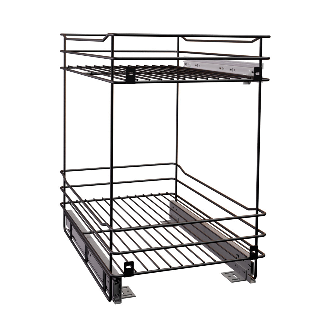DESPENSA MUEBLE BAJO 2 NIV MOD 40 CIERRE LENTO. PINT. NEGRO CARBONO