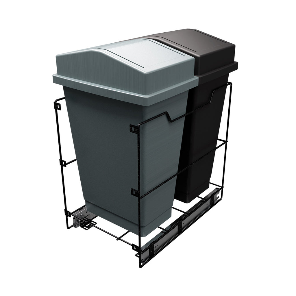 Basureras Desl. Classic Pint. Negro Carbono Tarros Gris Y Negro Cierre Lento