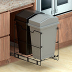 Basureras Desl. Classic Pint. Negro Carbono Tarros Gris Y Negro Cierre Lento